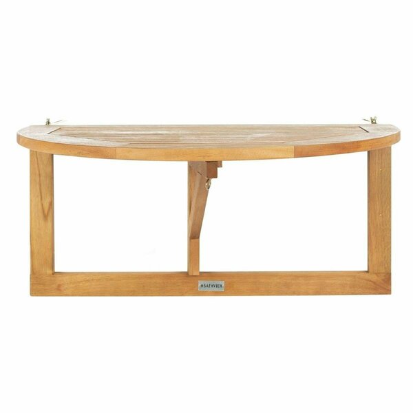 Safavieh 16.5 x 27.6 x 13 in. Owens Natural Balcony Half Table PAT7045A